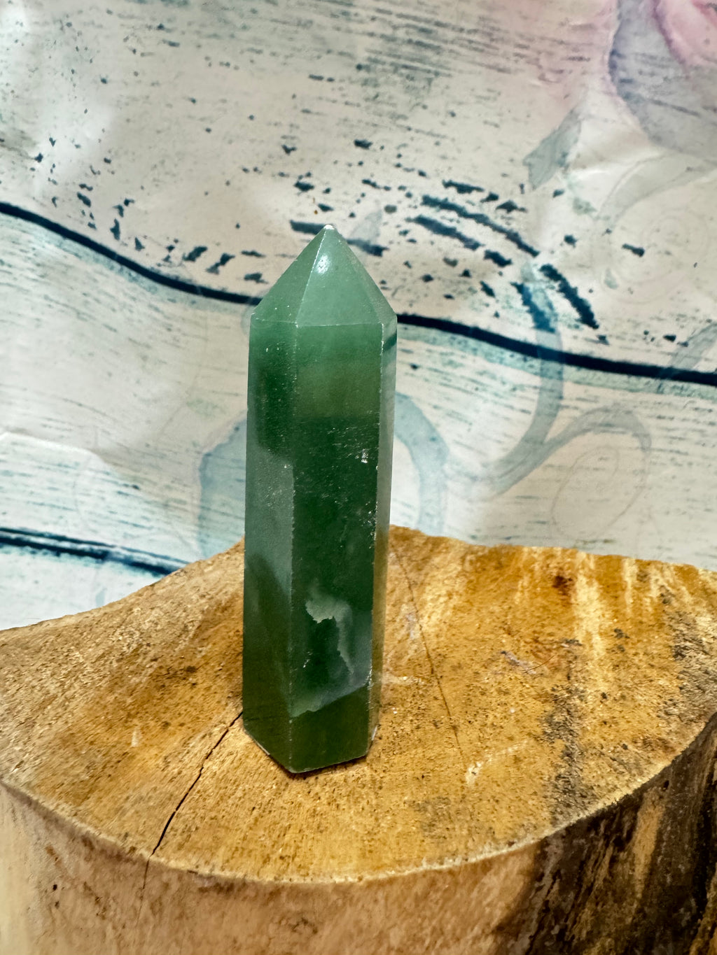 Green aventurine crystal tower