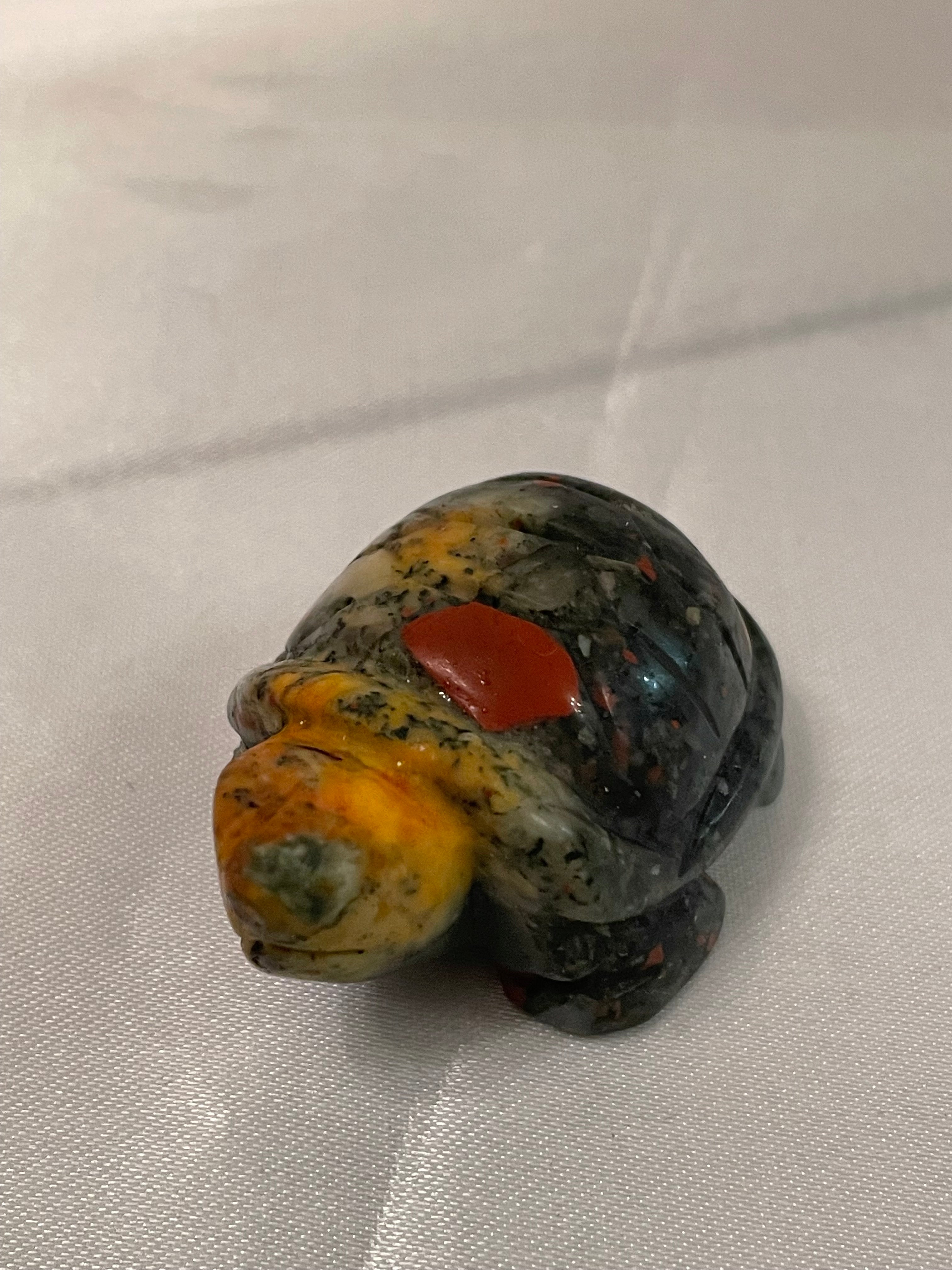 Bloodstone carved turtle