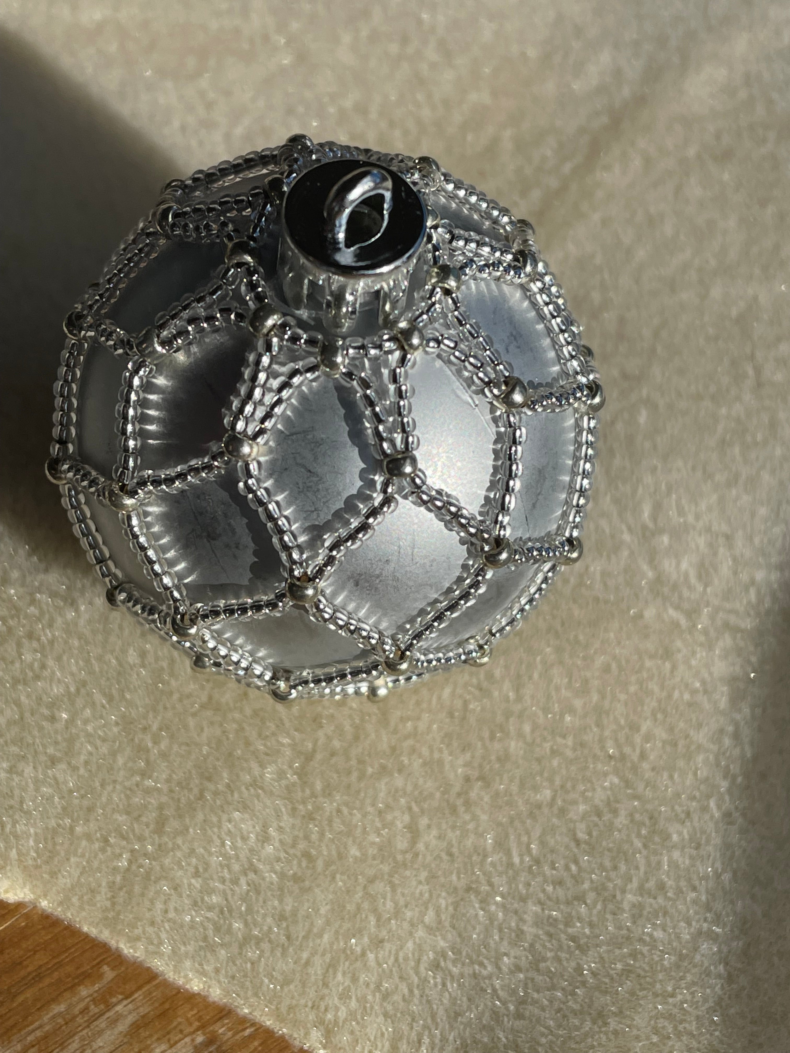 Silver Beaded ornament