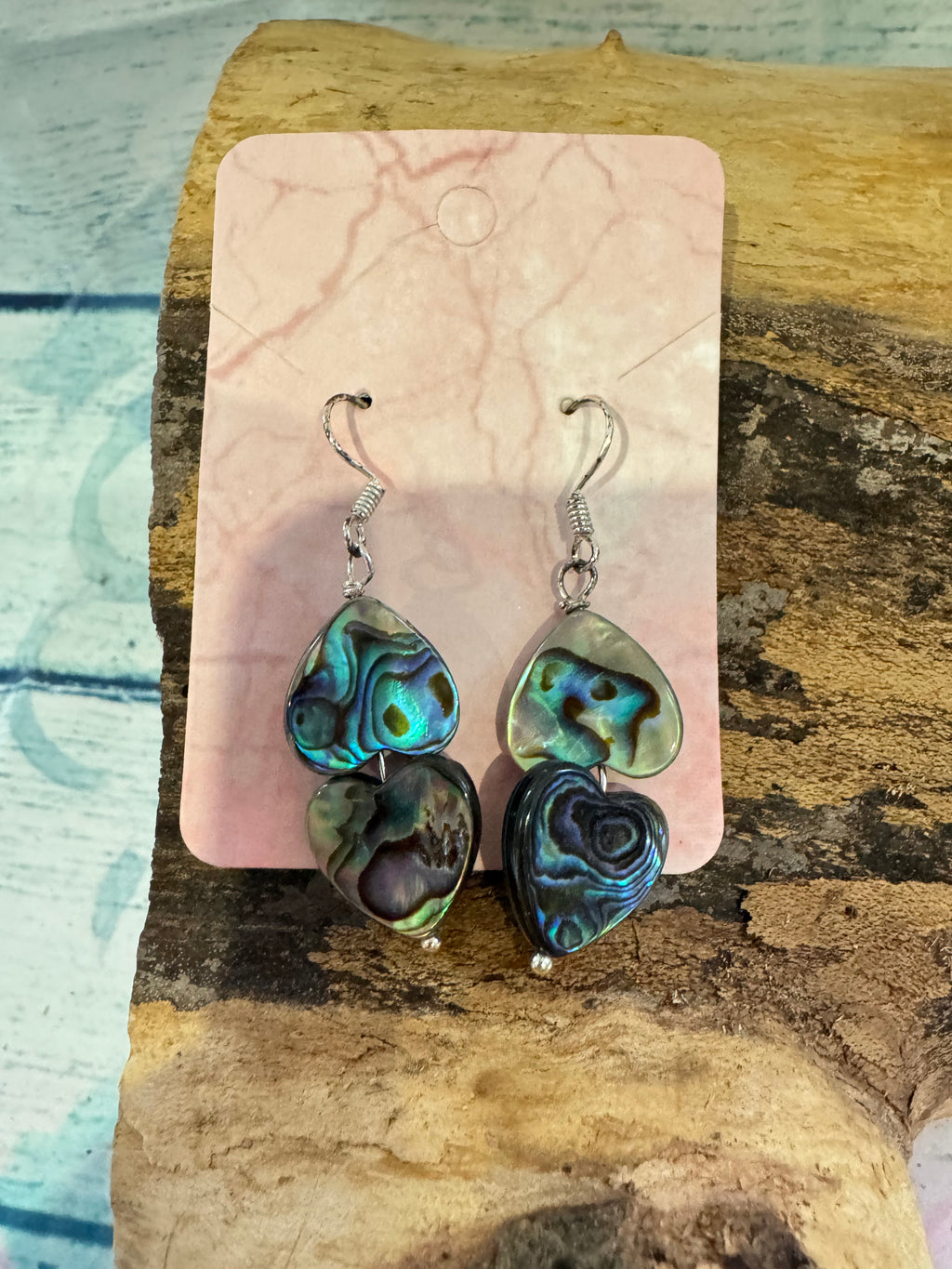 Heart shell earrings