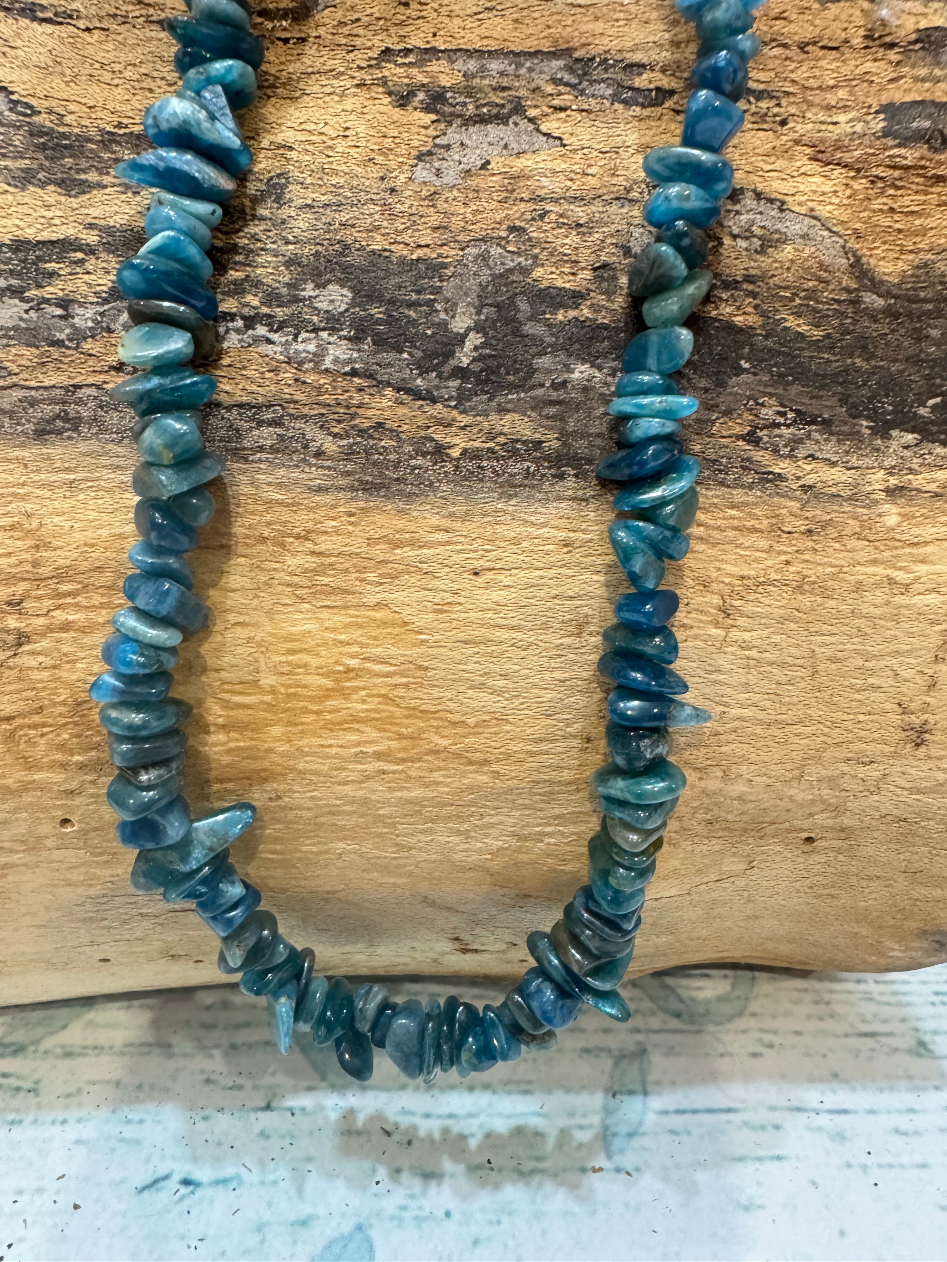 Apatite chip necklace
