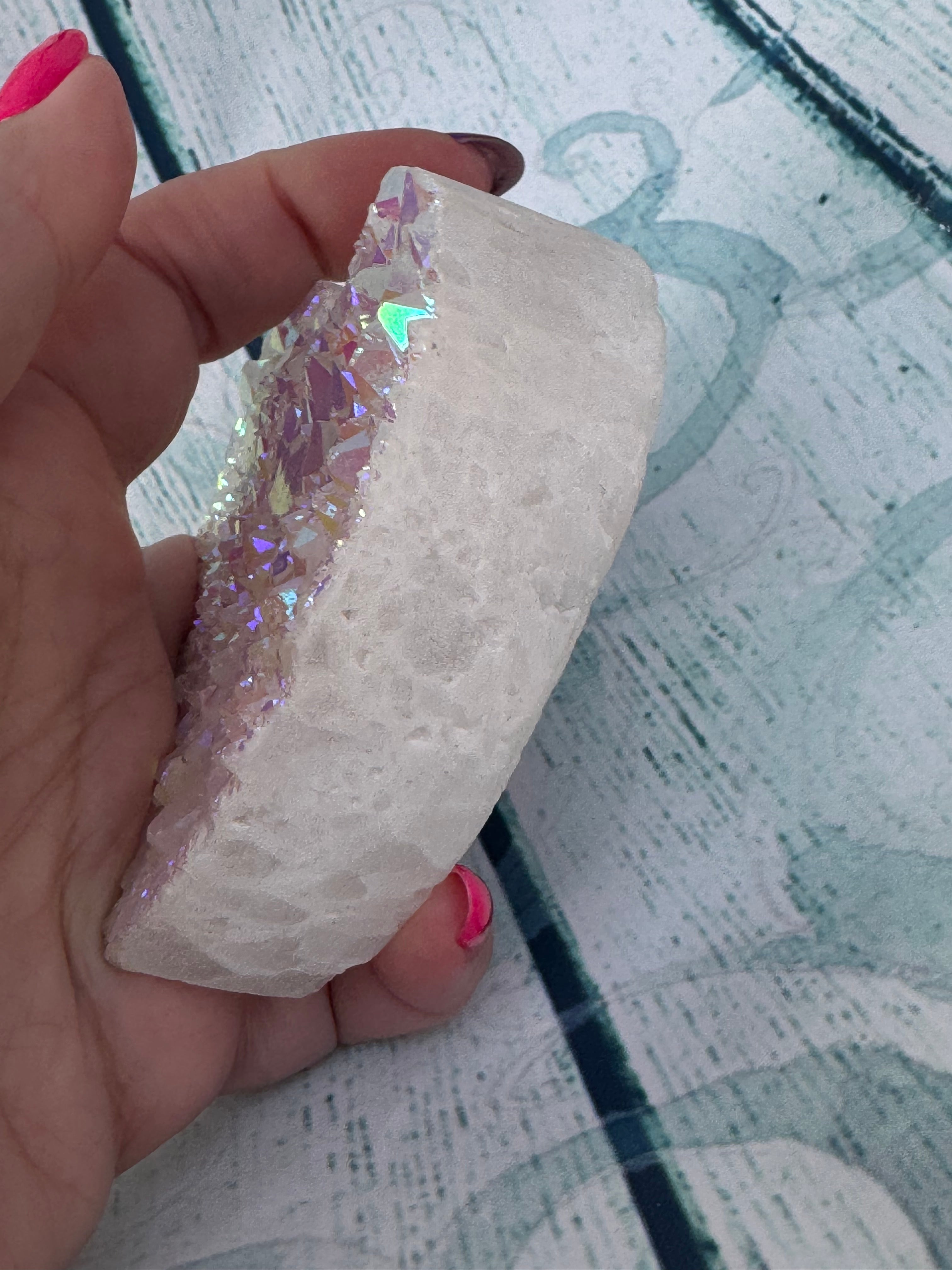 Aura quartz heart