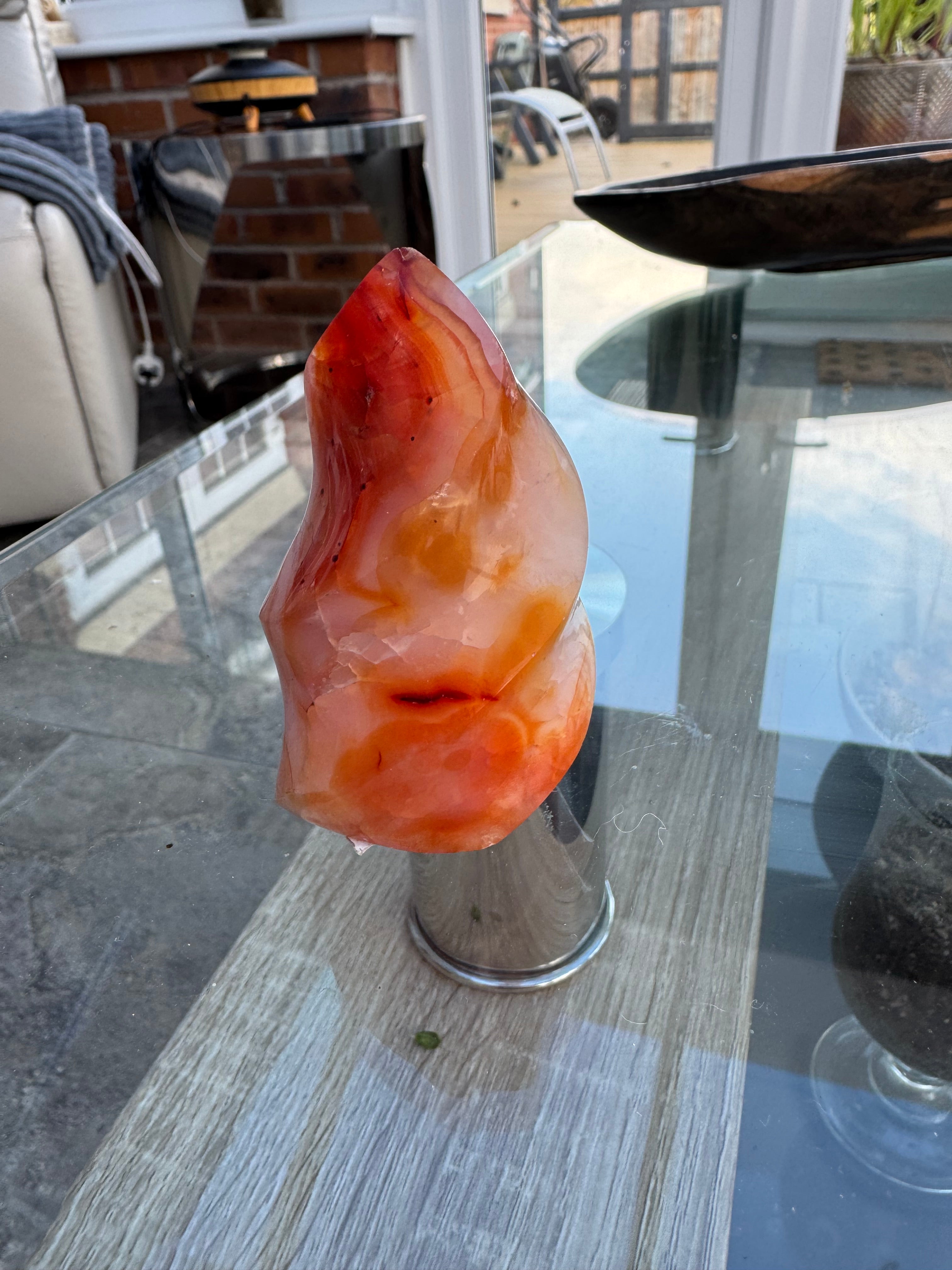 Carved Carnelian Flame