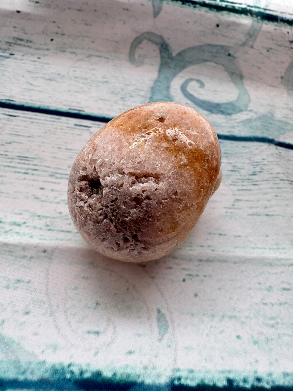 Carved calcite crystal skull