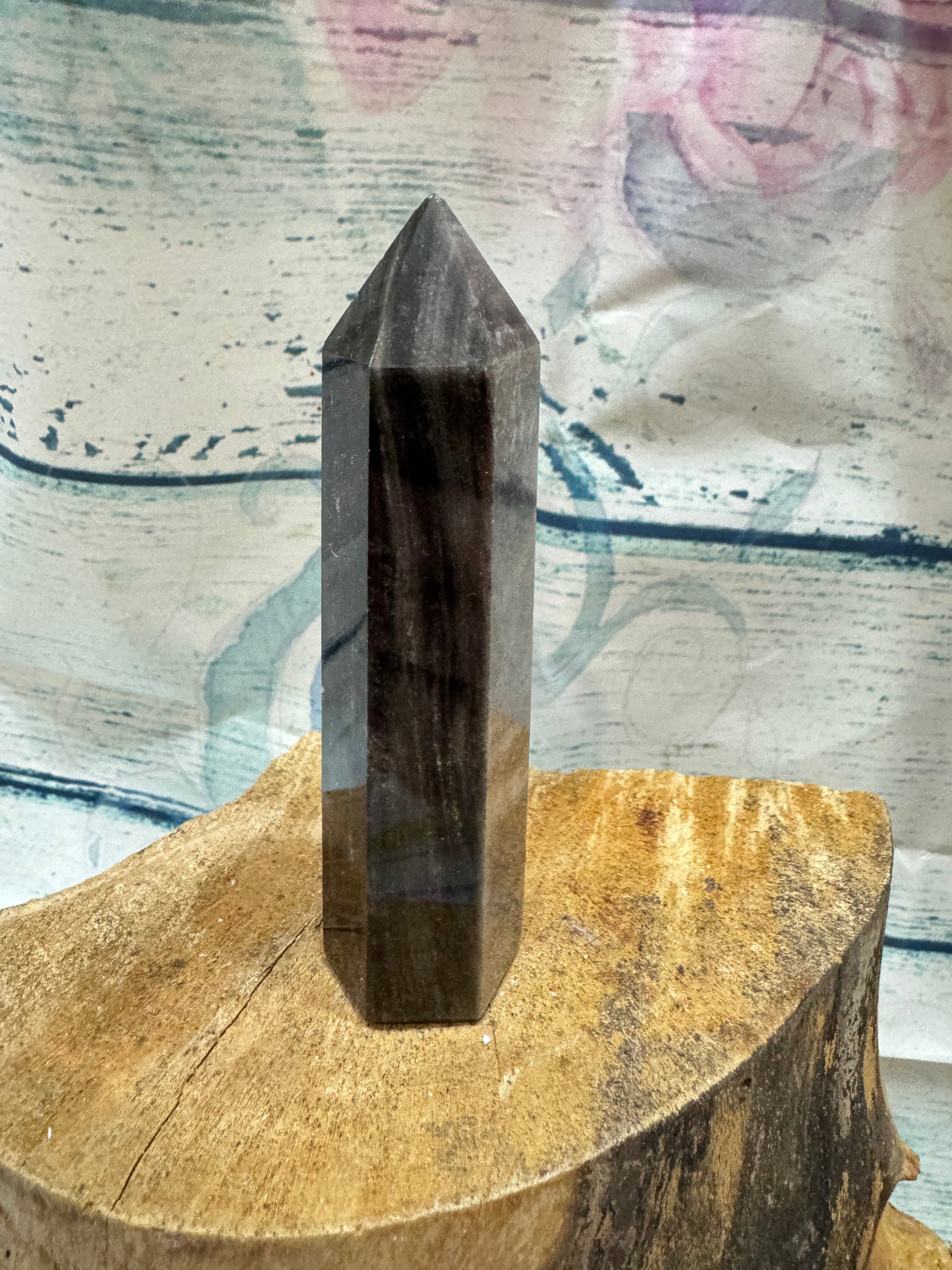 Silver obsidian tower