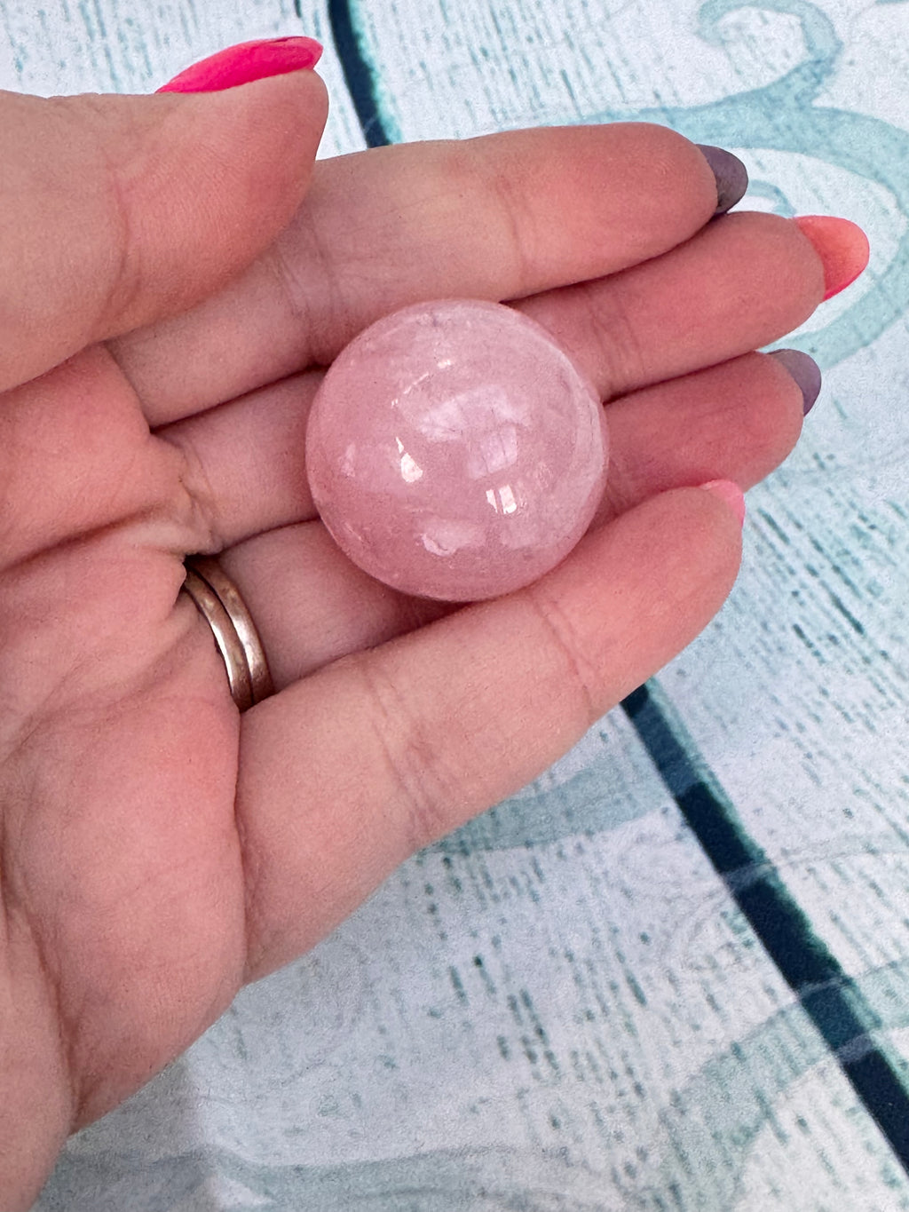 Rose quartz sphere