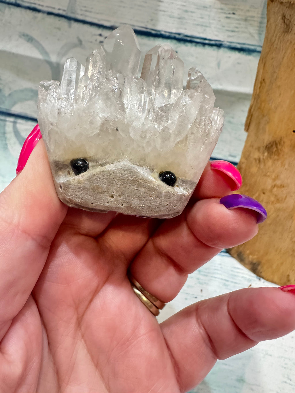 Quartz crystal hedgehog