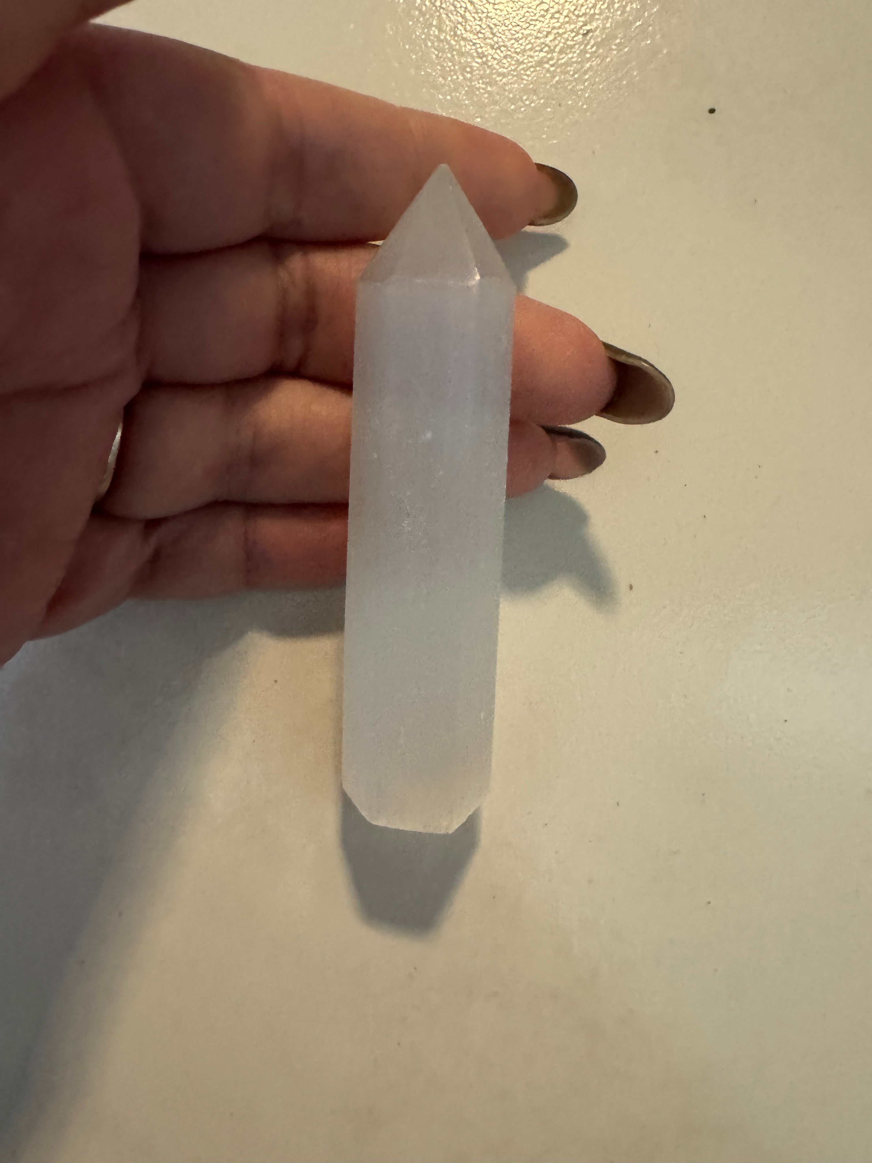 Polished selenite tower