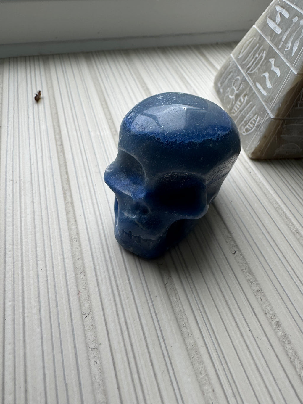 Blue Aventurine carved skull