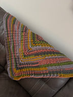 Crocheted arrow shawl