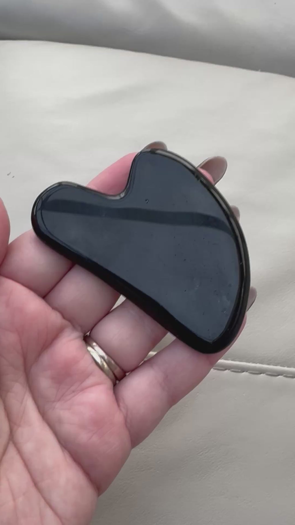 Black agate gua sha facial massager