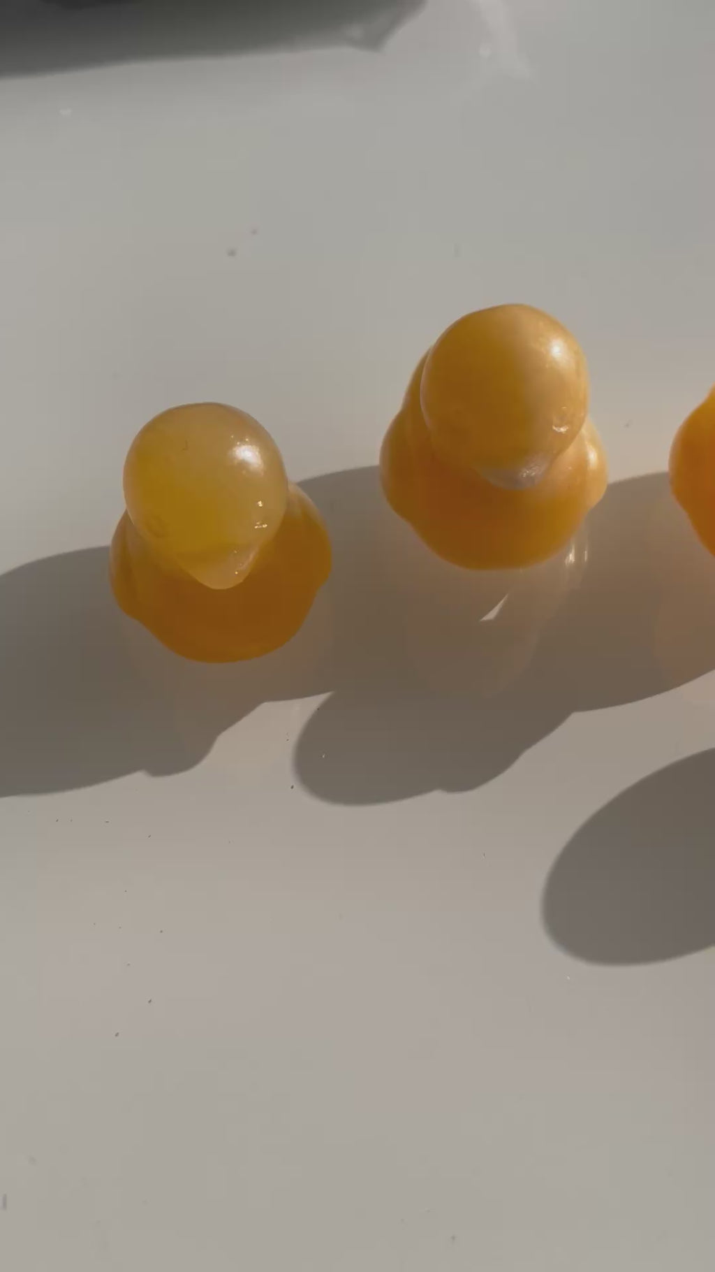 Yellow calcite carved duck