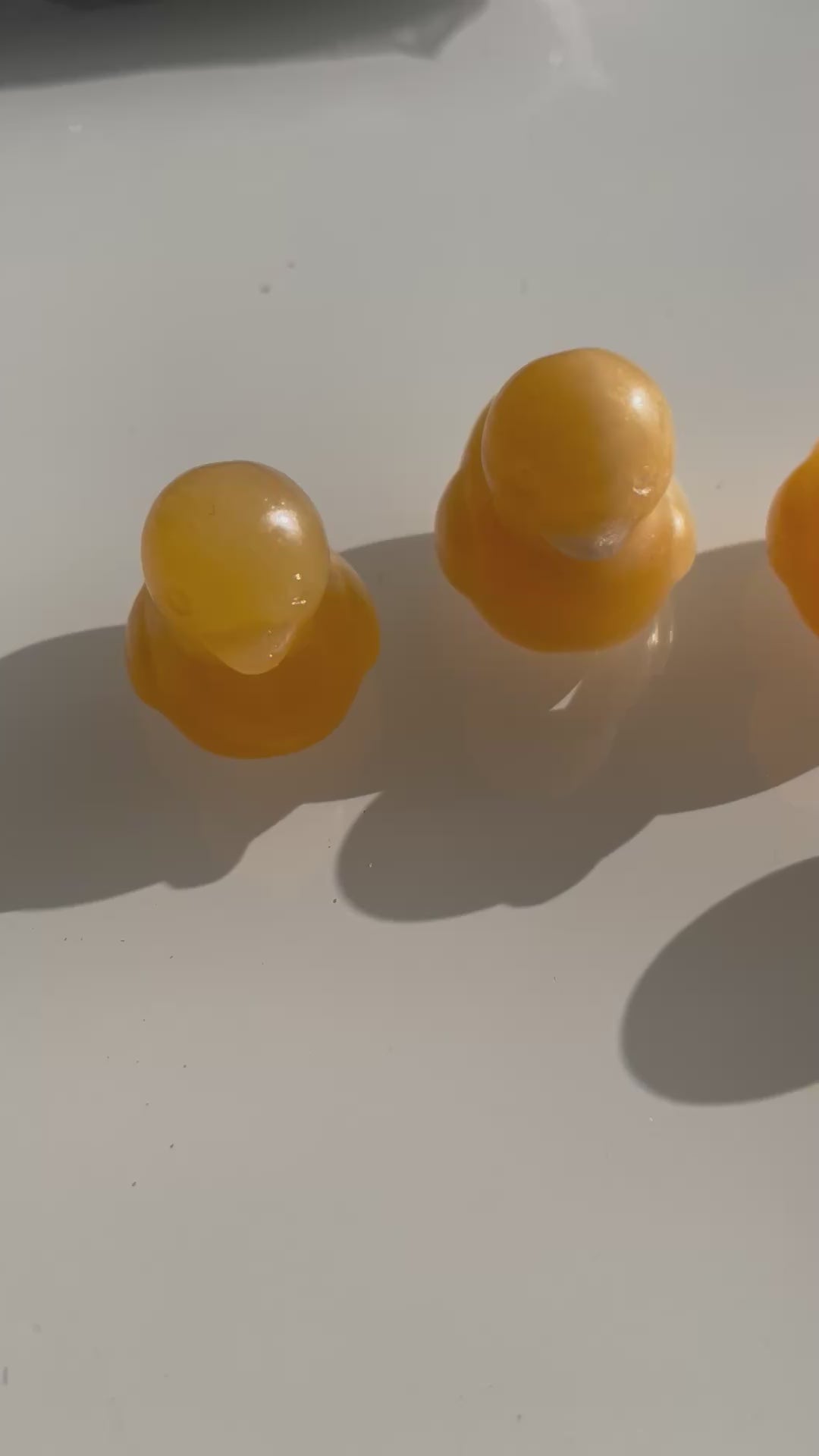 Yellow calcite carved duck